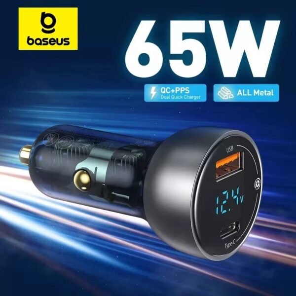 BASEUS CARGADOR PARA AUTO 65W