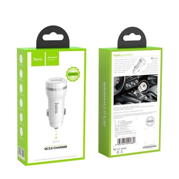HOCO CARGADOR PARA AUTO 18W