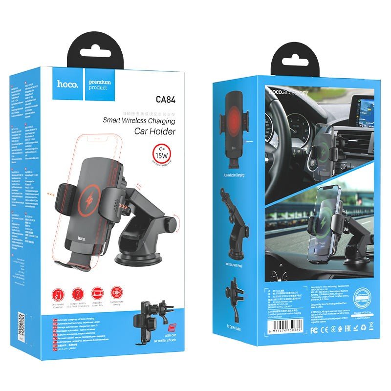 HOCO SOPORTE PARA AUTO CARGA INALAMBRICA REMATE