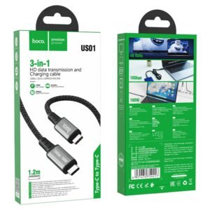 HOCO CABLE TIPO C THUNDERBOLT 10GBPS 4K 100W