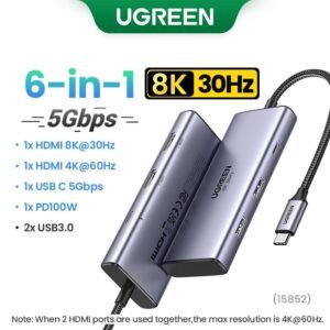UGREEN HUB TIPO C 6 EN 1 8K