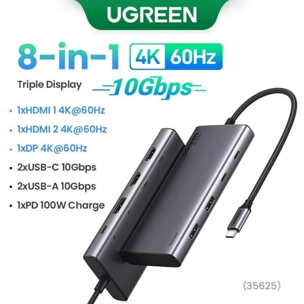 UGREEN HUB TIPO C 8 EN 1
