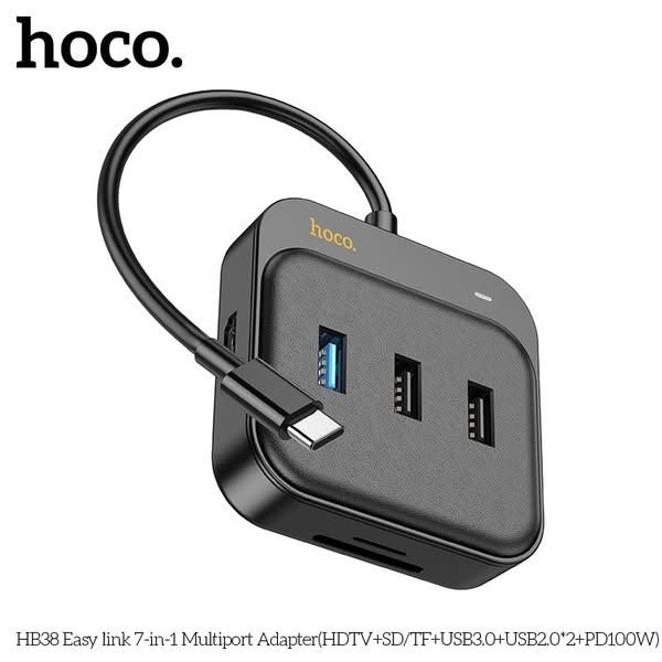 HOCO HUB TIPO C 7 EN 1