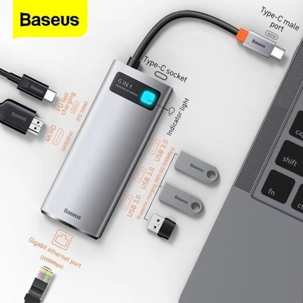 BASEUS HUB TIPO C 6 EN 1