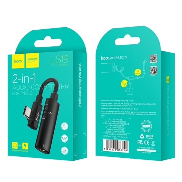 HOCO ADAPTADOR TIPO C/ AUX/ TIPO C