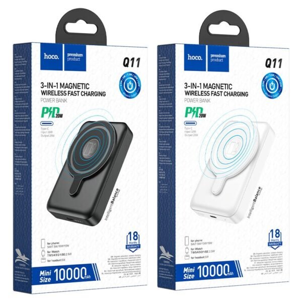 HOCO POWERBANK MAGSAFE MAGNETICO 10MIL MAH 3 EN 1