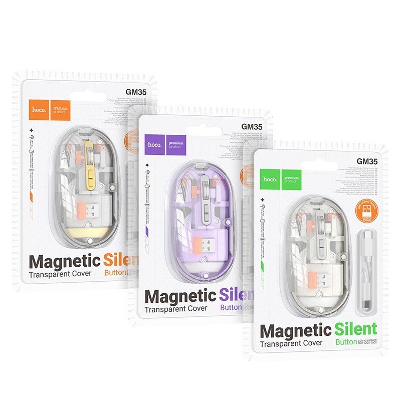 HOCO MOUSE TRANSPARENTE BLUETOOTH RECARGABLE REMATE