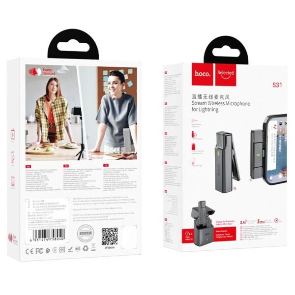 HOCO MICROFONO INALAMBRICO CON BAUL CARGADOR