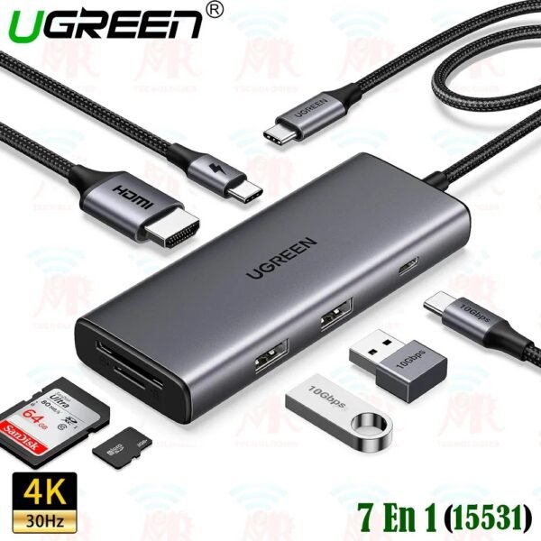 UGREEEN HUB TIPO C 7 EN 1