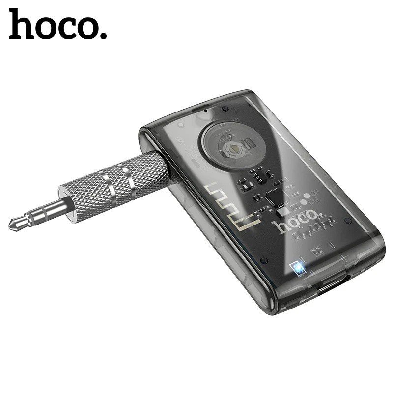 HOCO RECEPTOR BLUETOOTH 5.0 RECARGABLE TRANSPARENTE REMATE