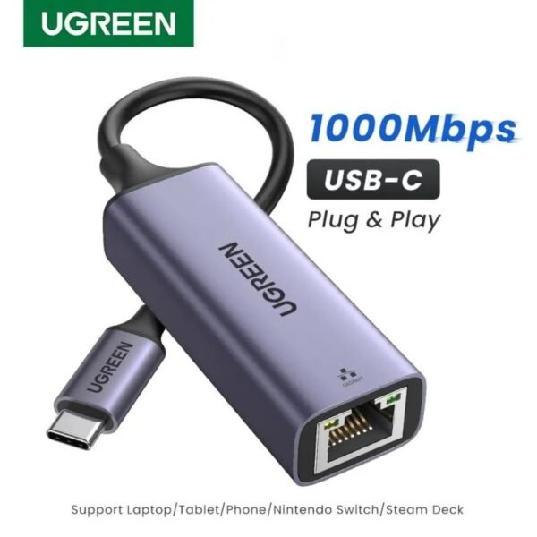 UGREEN ADAPTADOR TIPO C/ ETHERNET