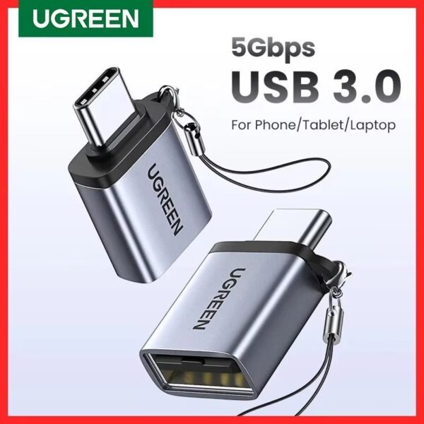 UGREEN ADAPTADOR TIPO C/ USB A HEMBRA OTG METAL