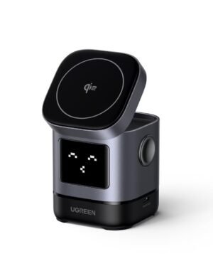 UGREEN CARGADOR INALAMBRICO QI2 MAGSAFE PARA IPHONE WATCH AIRPODS ROBOT