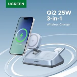 UGREEN CARGADOR INALAMBRICO 3 EN 1 QI2