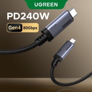UGREEN CABLE TIPO C GEN 4 THUNDERBOLT 80GBPS 16K 240W 1M