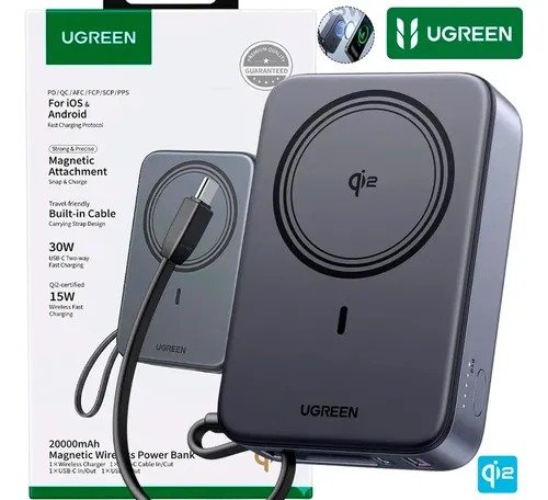 UGREEN POWERBANK MAGSAFE QI2 DE 20MIL MAH