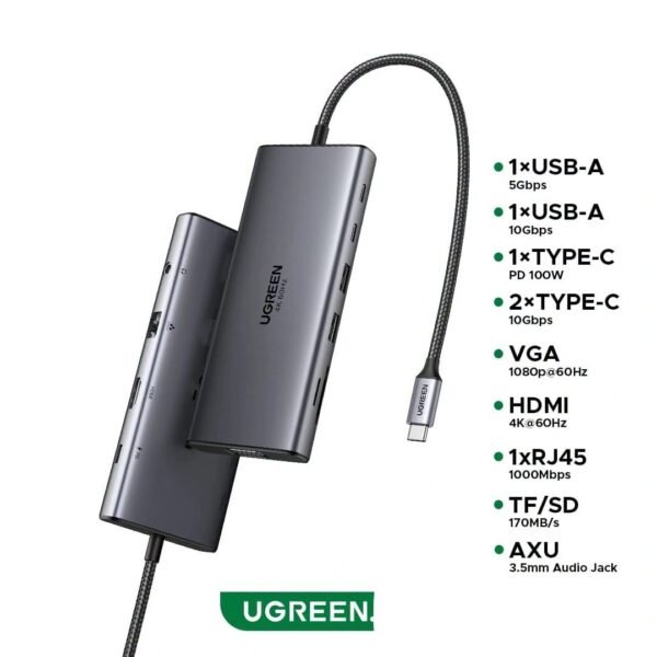UGREEN HUB TIPO C 11 EN 1